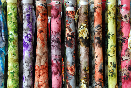 Flowery Fabric Bolts